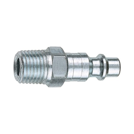 Plews-Edelmann Tru-Flate Steel 1/4 in. I/M Style Plug 3/8 in. Male 1 pc 12-227